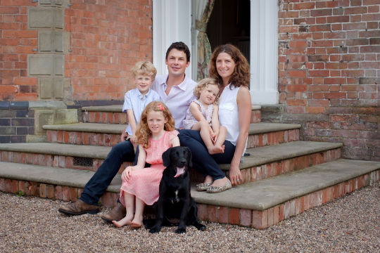 Phil, Susie, Poppy, Hector, Cecily and Freda (the dog!)